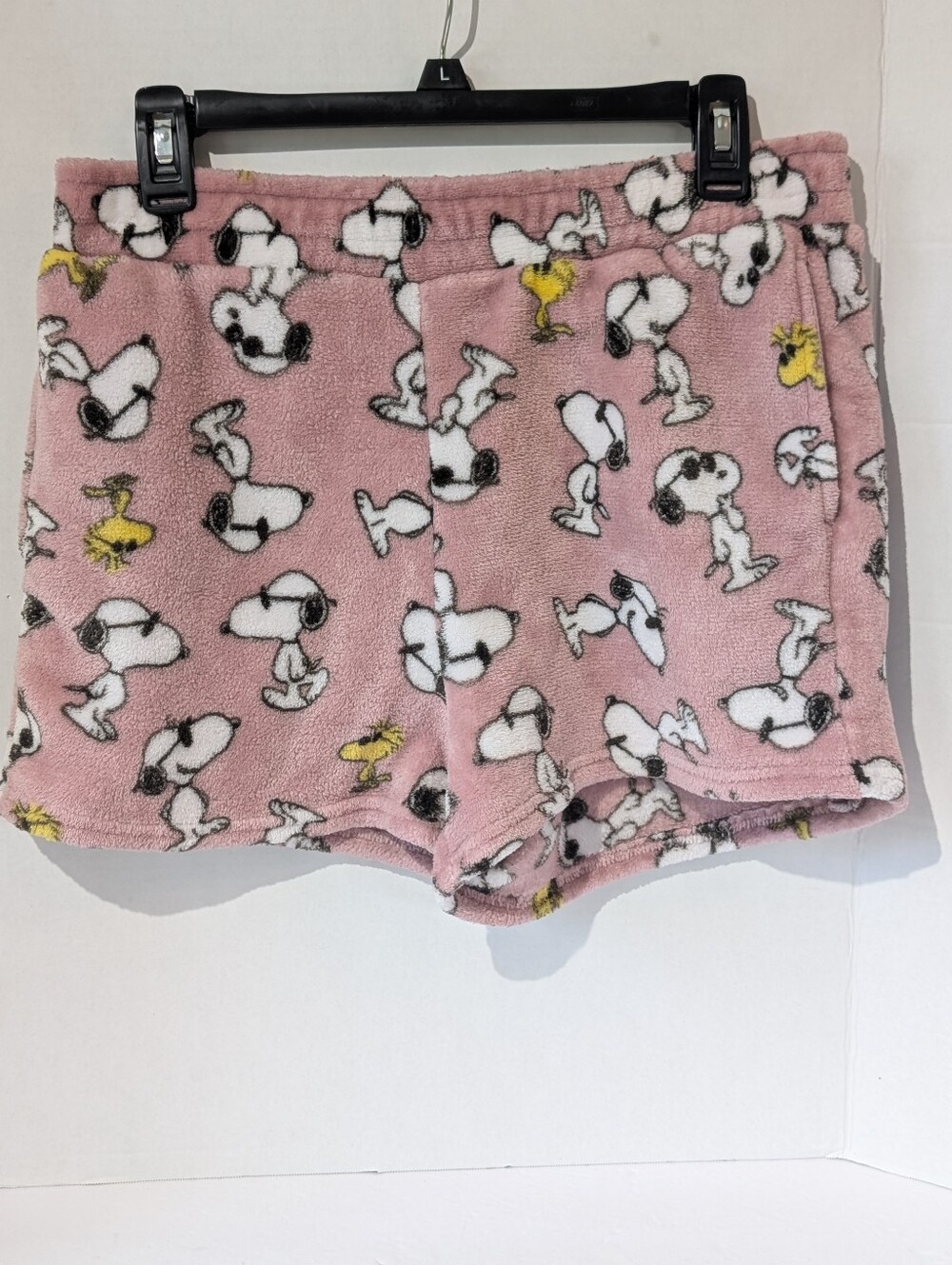 Peanuts Snoopy Print Plush Wms Sleep Shorts - Large